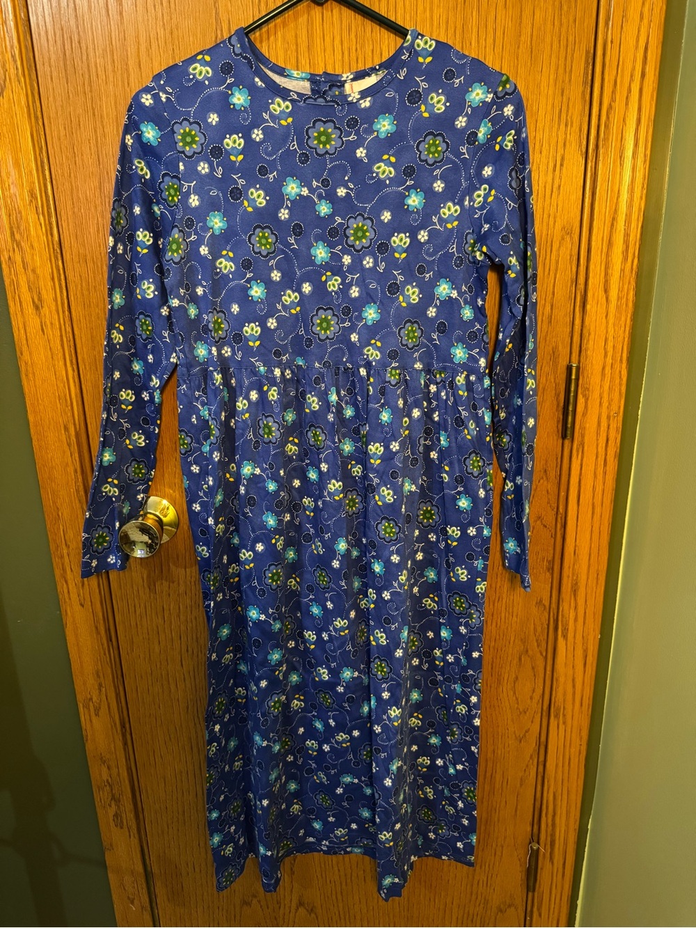 Hanna Andersson Navy Floral Long-Sleeve Dress